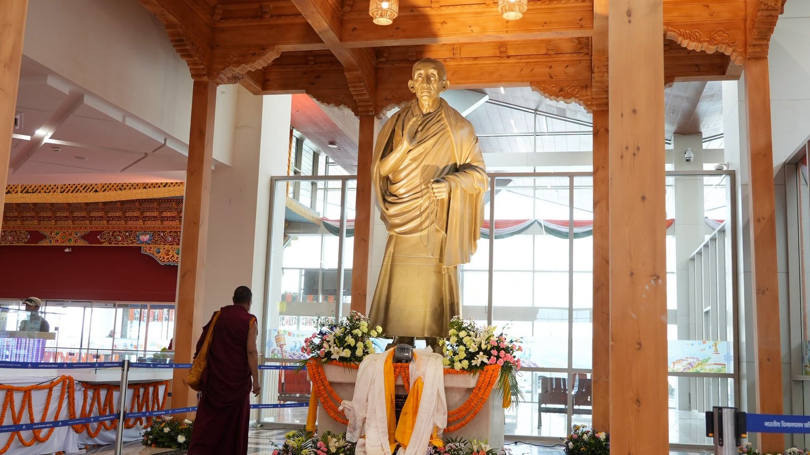 The new Leh airport terminal, built with traditional Ladakhi motifs